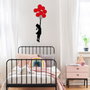 Wallity Banksy - 11 Escultura de pared en Negro y Rojo